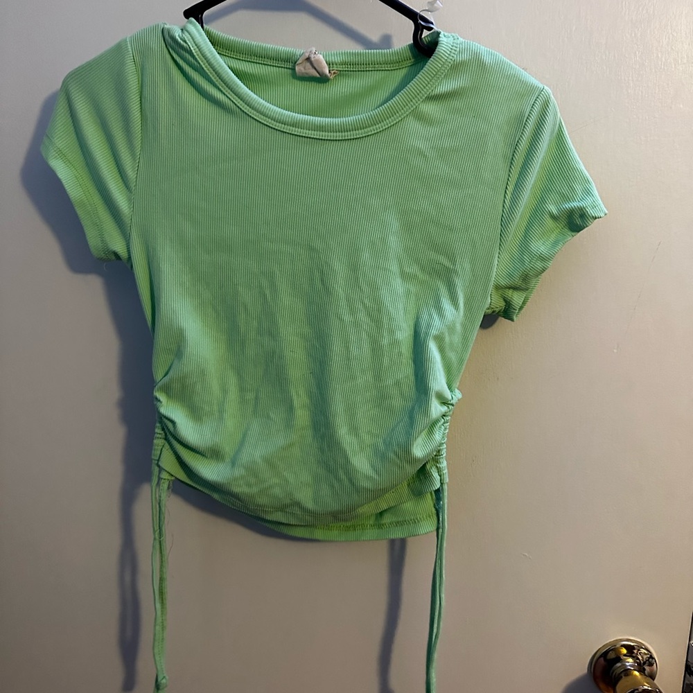 Neon tie baby tee